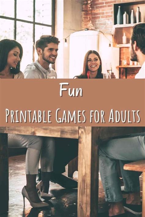 fun printable games  adults fun party pop