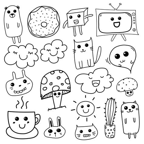 cute kawaii drawings to color Avocado cute easy kawaii food kawaii