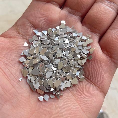 Metal chips silver