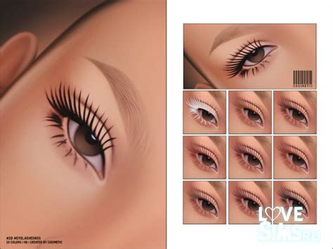 Скачать ресницы 2D Eyelashes N55 для Симс 4