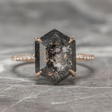Black And Gold Engagement Ring