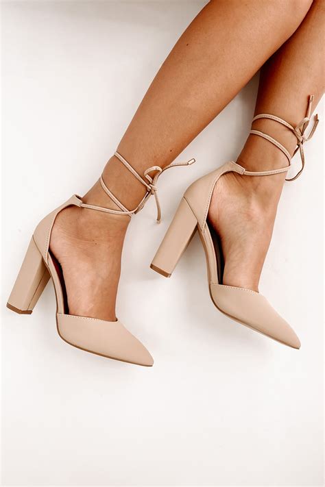 Nude heels close toe online