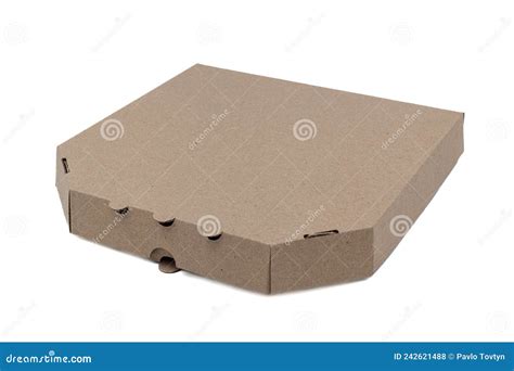 Paper Pizza Box on a White Background Stock Photo - Image of object ...