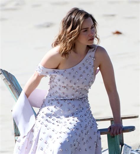 EMILIA CLARKE on the Set of a Photoshoot in Malibu 02/04/2016 – HawtCelebs