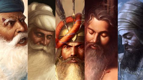 Sikhi Art Baba Deep Singh Bhai Kanhaiya Hari Singh Nalwa Guru arjan Dev ...