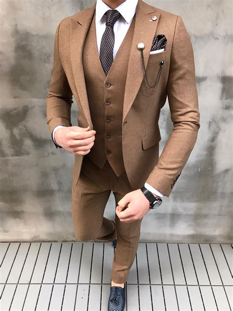 Crofton Brown Slim Fit Suit - Bespoke Daily | Fashion suits for men ...