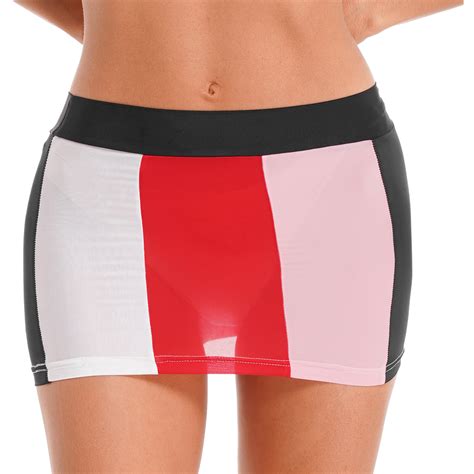 Womens Sheer Ultra Short Skirts See Through Low Waist Micro Mini Skirts