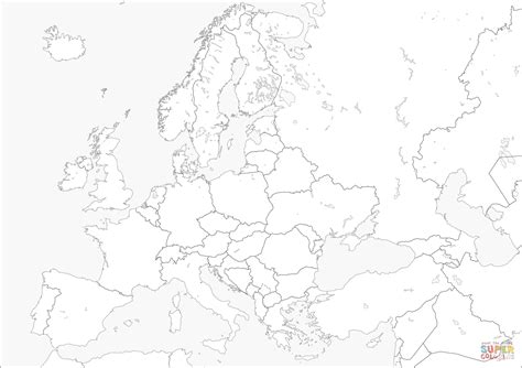 Europe Map coloring page | Free Printable Coloring Pages