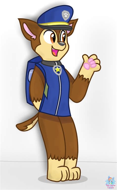 PAW Patrol - Anthro Chase by RainbowEevee-DA on DeviantArt