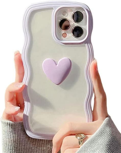 Compatible with iPhone 12/12Pro Case for Girls Women,Cute 3D Love Heart
