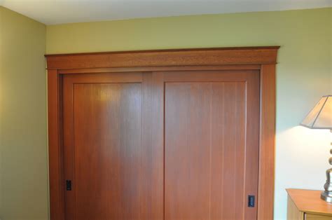 Craftsman style door casing of reclaimed fir and redwood. | Craftsman