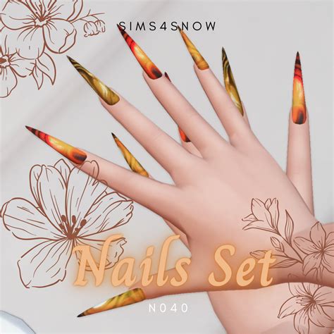 Nails Set N040 - The Sims 4 Create a Sim - CurseForge