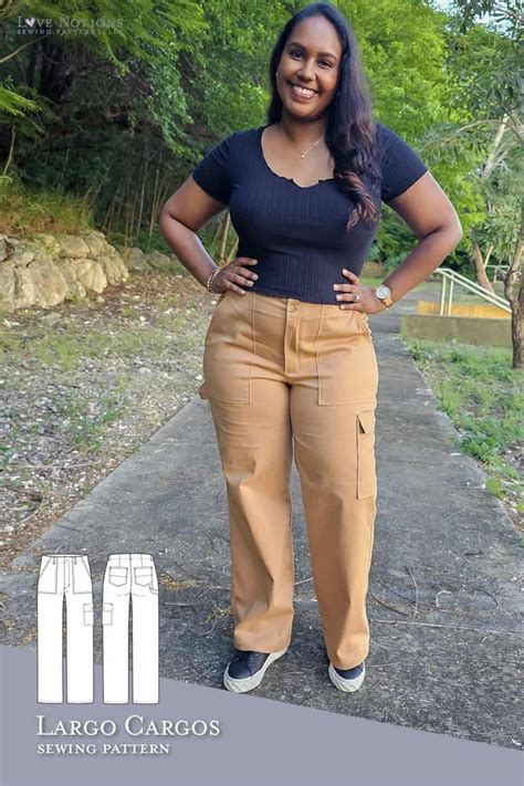 Largo Cargo Pants sewing pattern from Love Notions | Comfortable