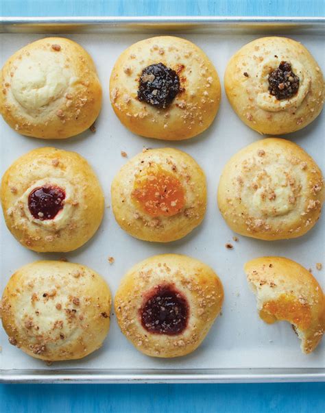 Kolaches with fruit & cheese fillings and streusel Recipe