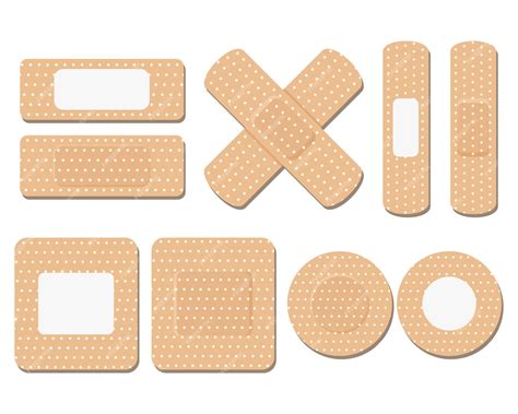 Premium Vector | A set of medical bandages of various shapes. various