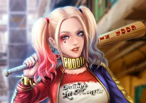 harley quinn, suicide squad, artwork, digital art, 4k, hd, deviantart