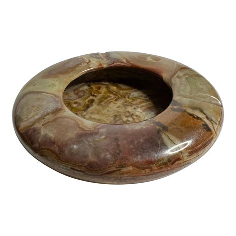 Vintage Contemporary Onyx Catchall in Amber, Sienna Brown & Cream