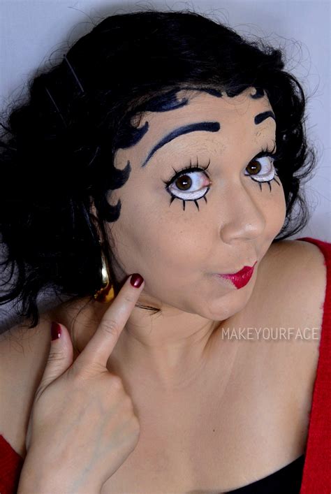See Betty Boop makeup tutorial in https://www.youtube.com/watch?v ...