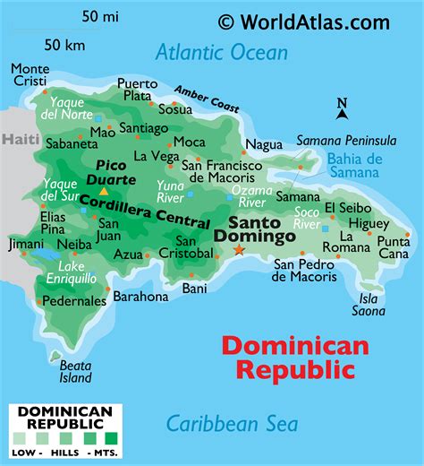 Map of Dominican Republic - Thong Thai Real