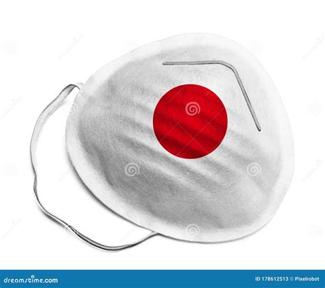 Japan Flag Mask stock image. Image of flag, hazard, crisis - 178612513