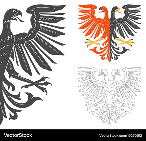 Double headed eagle Royalty Free Vector Image - VectorStock