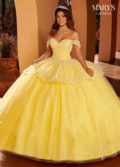Yellow Appliqued 2023 Quinceanera Dresses Off The Shoulder Beaded Ball