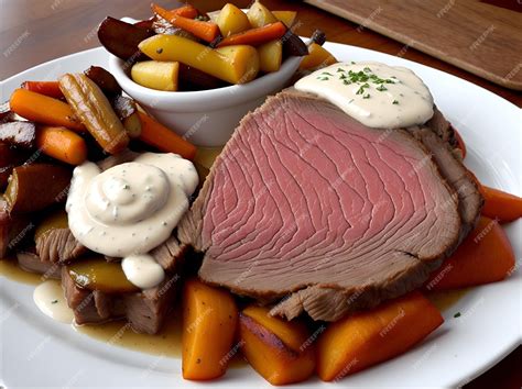 premium ai image  cooked roast beef