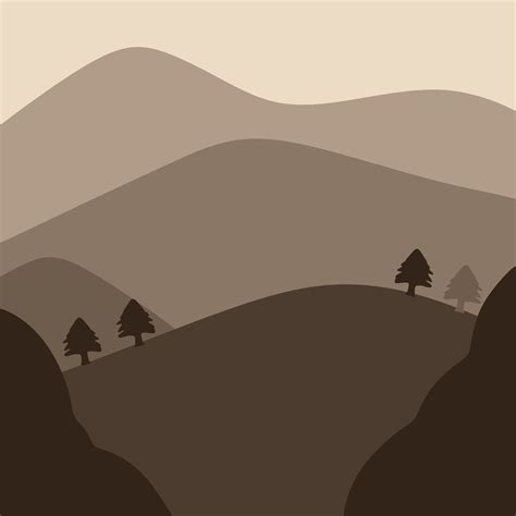 Dark Mountain Landscape Background Illustration In Flat Design 34037554 ...