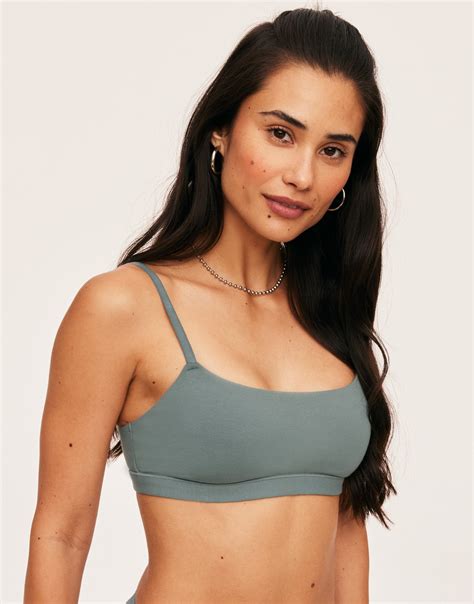 Anja Blue Wireless V Neck Bralette with Elastic Underband | Adore Me