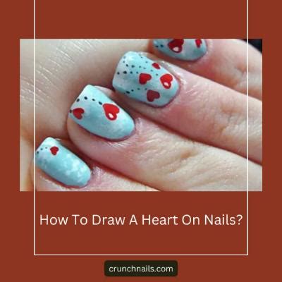 how to draw a heart on nails
