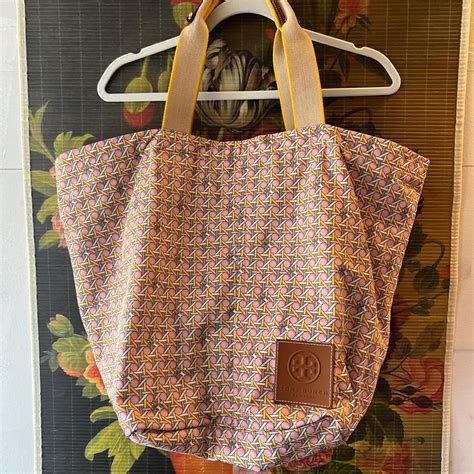 tory burch basketweave nylon tote bag perfect depop