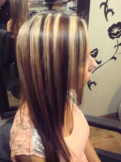 Brown Hair With Chunky Blonde Highlights Tumblr