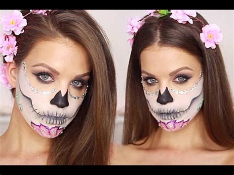 Sugar Skull Makeup Half Face Tutorial | Makeupview.co