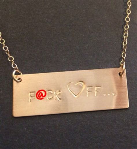 MATURE Gold Fuck Necklace FUCK OFF Necklace Fuck Necklace - Etsy