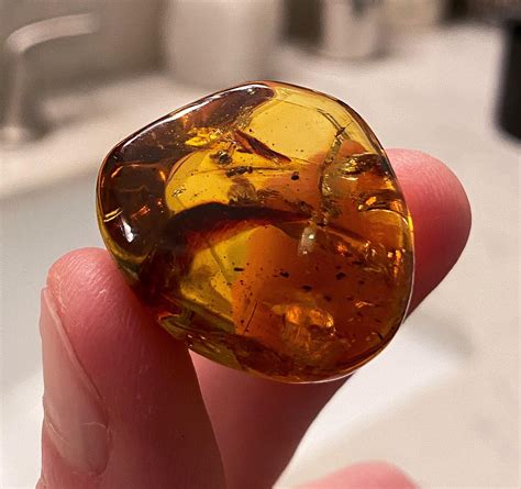 Beautiful piece of amber from the Dominican Republic. Golden honey