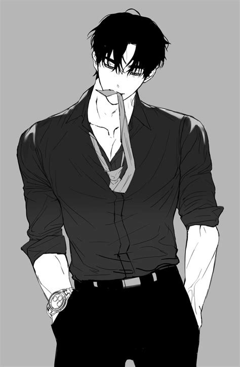 pin     guy drawing anime guys character art