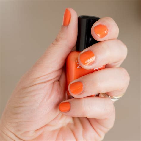 orange red color nail polish 6
