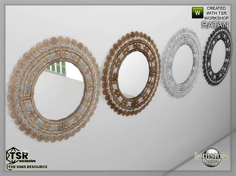 The Sims Resource - Ratan bedroom wall mirror