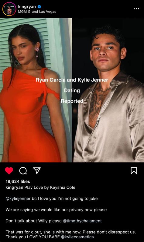 According to Ryan Garcia, He Is Dating Kylie Jenner : “She’s With Me
