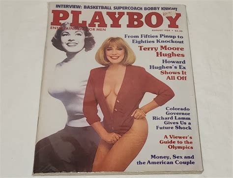 Playboy Aug 1984 POM Suzi Schott Terry Moore NUDE Bobby Knight