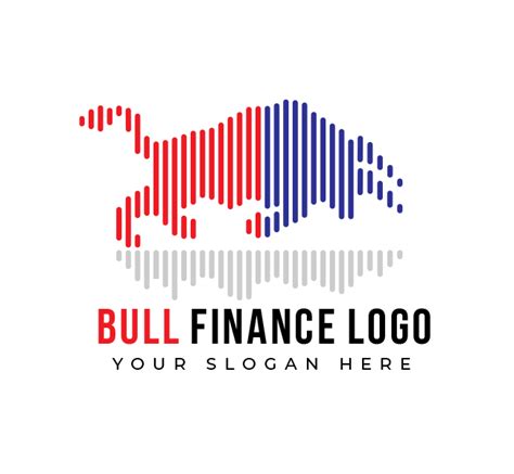 bull finance logo business card  design love