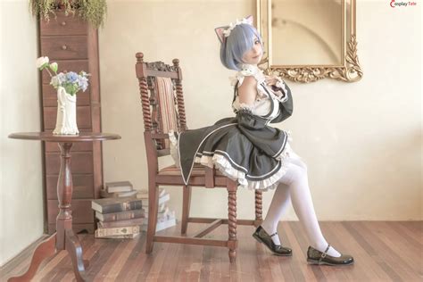 Chunmomo cosplay Rem - Re:Zero "33 photos" - Cosplaytele