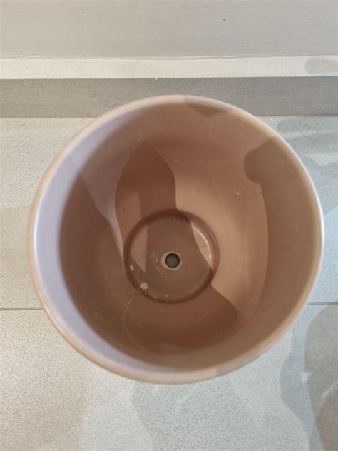 pink ceramic plant pot  stand furniture home living gardening