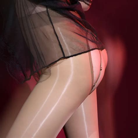 Glossy-Lace-Open-Crotch-Women-Sexy-Tights-Pantyhose-Plus-Size-Sheer