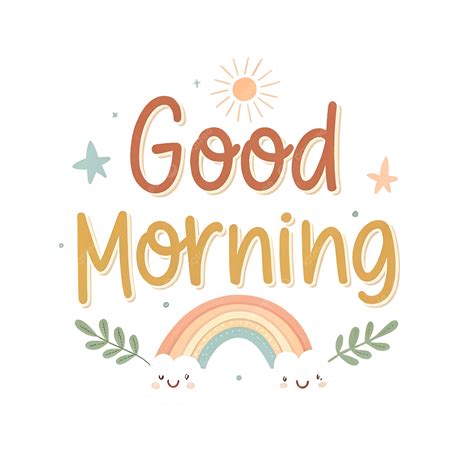 Good Morning Text Design Vector, Good Morning Text, Morning Message