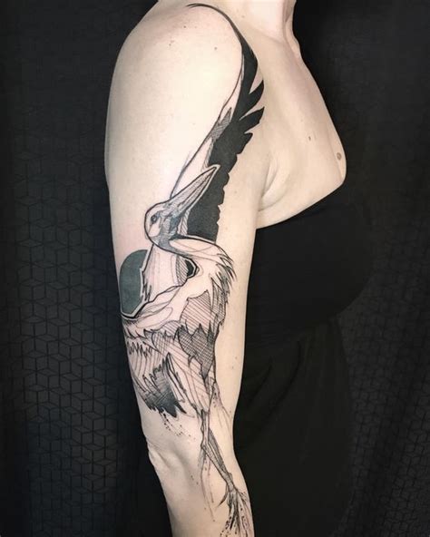 Tattoo • Значение тату: Журавль