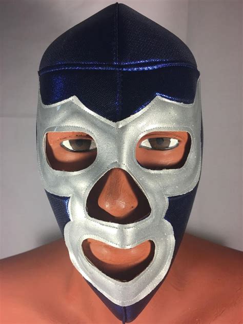 blue demon luchadorwrestler mask classic icon great