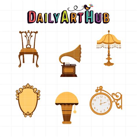 antique stuff clip art set daily art hub  clip art everyday
