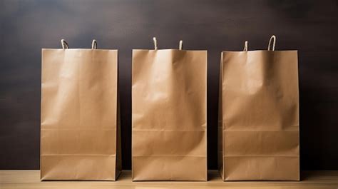 premium photo solution brown paper bag background