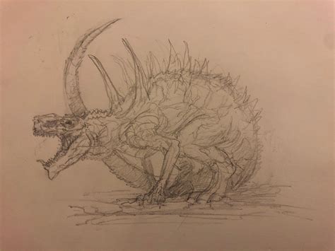 Zilla Sketch by SinSlayer007 on DeviantArt